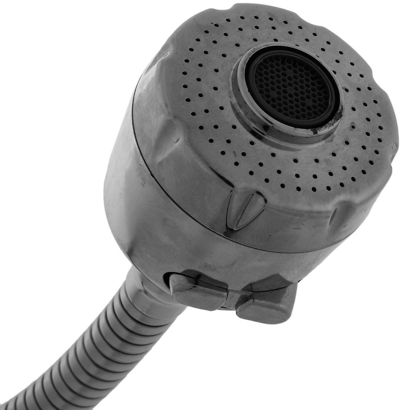 Cмеситель для кухни Accoona A4871, двухвентильный, гибкий излив, силумин, хром