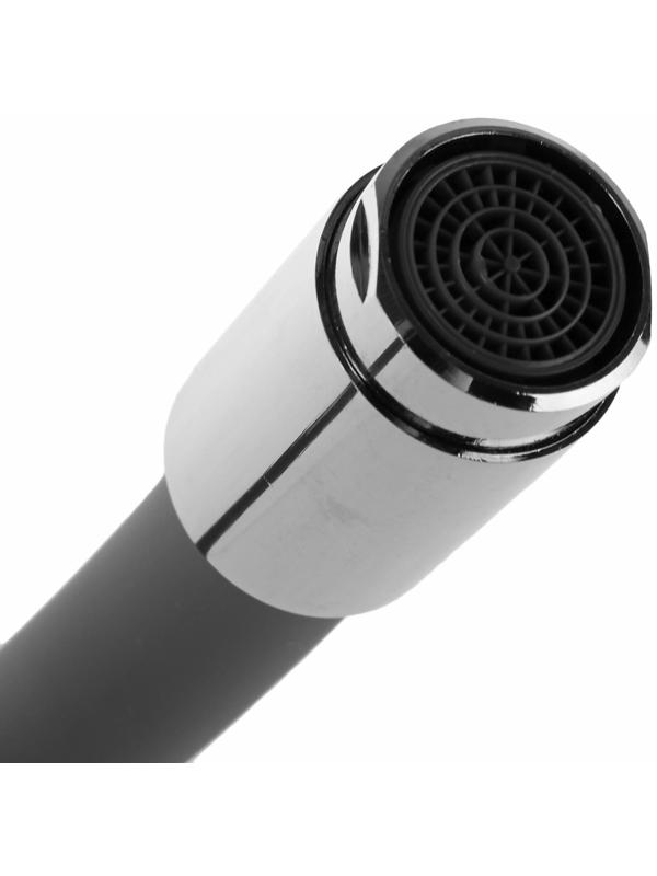 Смеситель для кухни Accoona A9890T, однорычажный, с силиконовым изливом, серый/хром