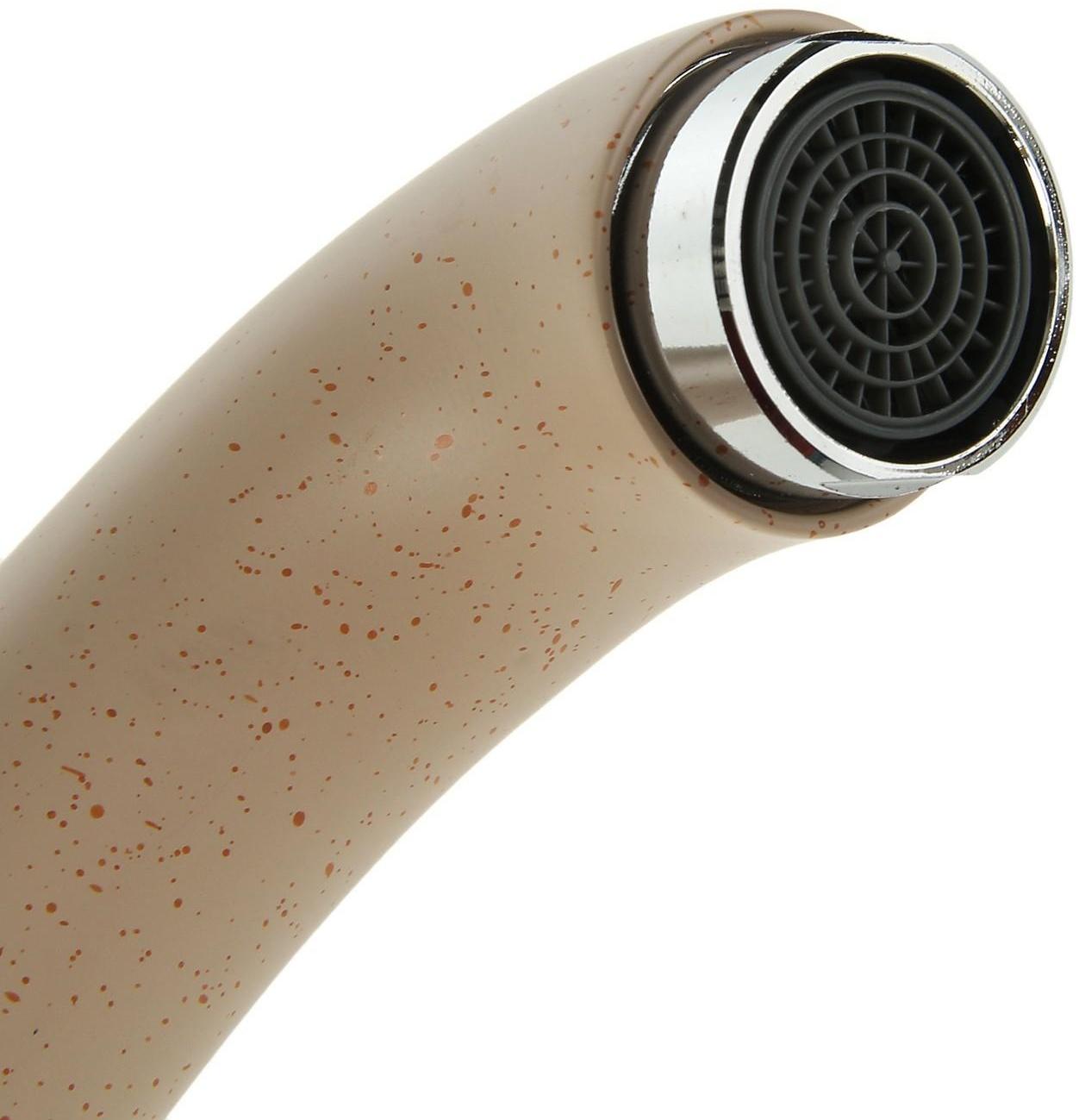 Смеситель для кухни Accoona A84043E, однорычажный, силумин, бежевый