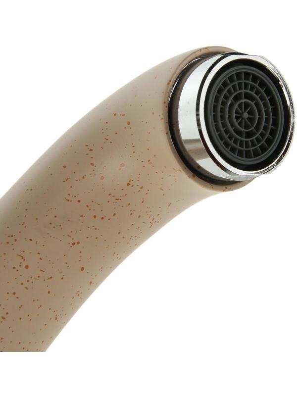 Смеситель для кухни Accoona A84043E, однорычажный, силумин, бежевый