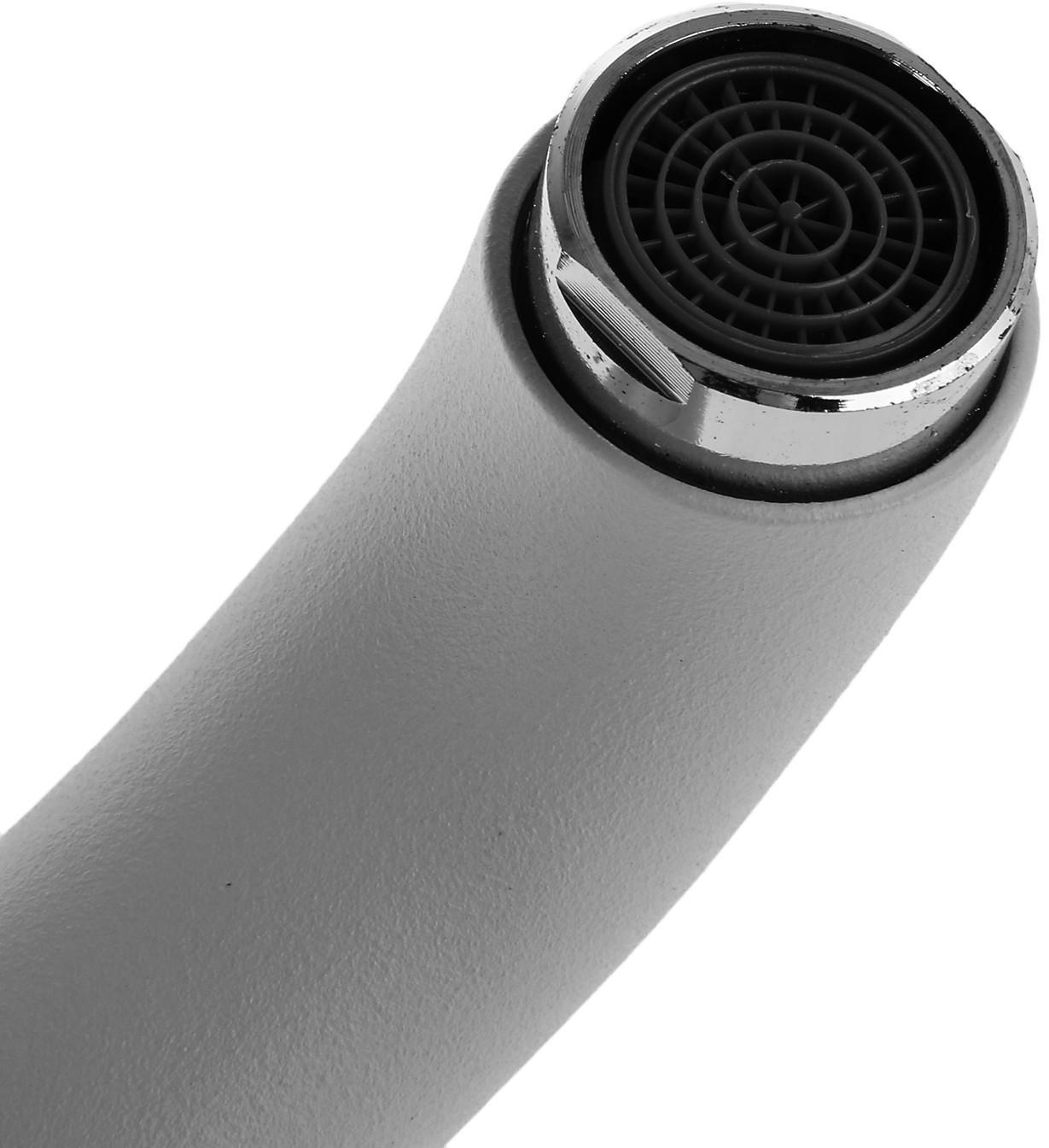 Смеситель для кухни Accoona A84043G, однорычажный, силумин, белый