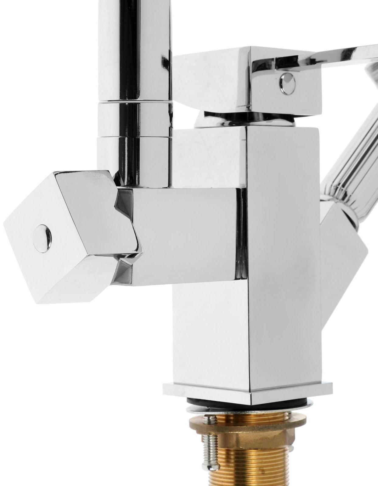 Cмеситель для кухни Accoona A4491, с гигиеническим душем, латунь, хром