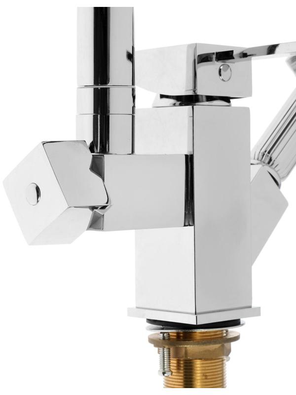 Cмеситель для кухни Accoona A4491, с гигиеническим душем, латунь, хром