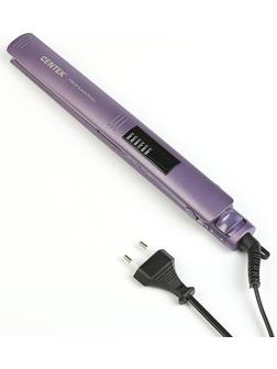 Выпрямитель Centek CT-2020, 60 Вт, керамическое покрытие, 125х25 мм, до 230°С, фиолетовый