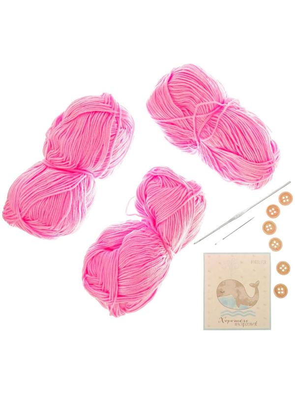 Интерьерная подушка «Розовые сны», набор для вязания, 14 × 21 × 8 см