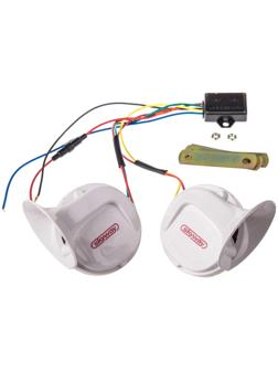 Сигнал звуковой Skyway 017 Улитка, d=90 мм, 12 В, 105 Дцб, сталь/пластик, белый, 2 шт , S07601017