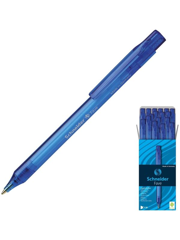 Ручка шариковая автоматическая Schneider Fave, узел 0.5 мм, чернила синие