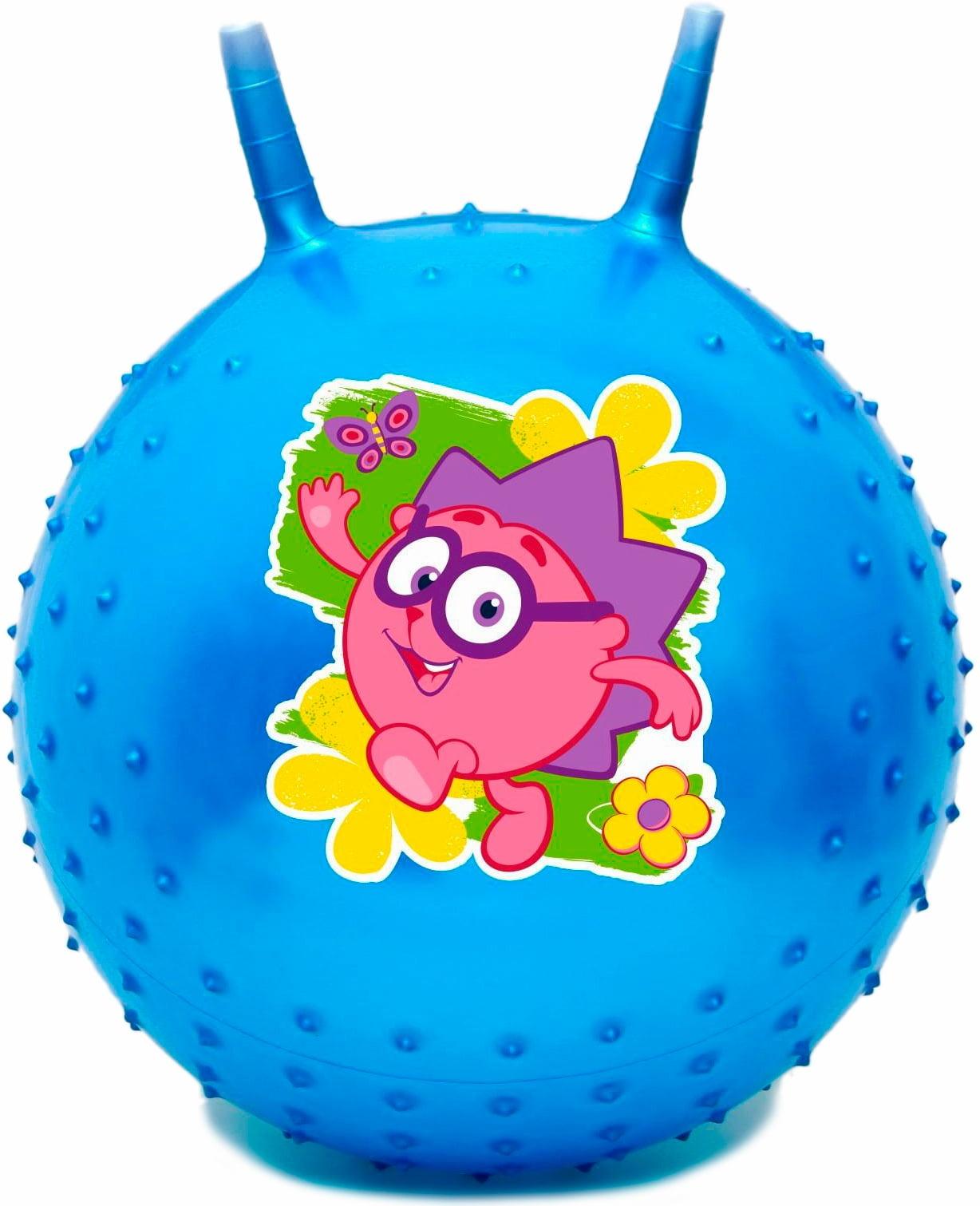 Мяч прыгун Смешарики «Ёжик», массажный с рожками, d=45 см, 350 г, цвет МИКС