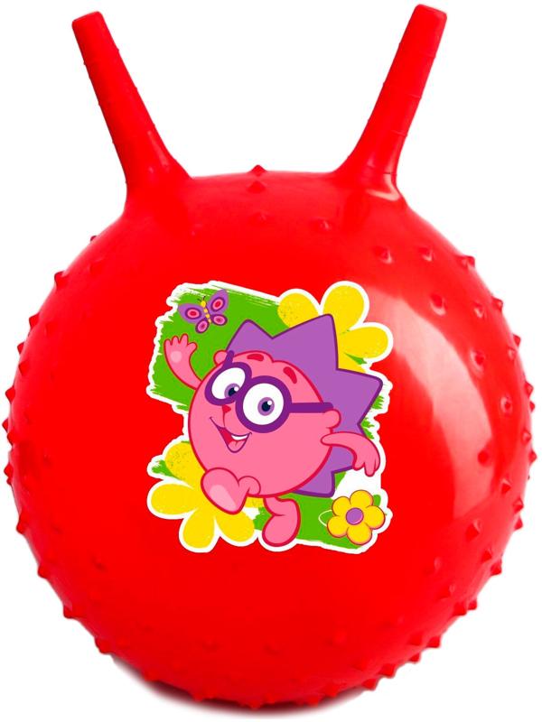 Мяч прыгун Смешарики «Ёжик», массажный с рожками, d=45 см, 350 г, цвет МИКС