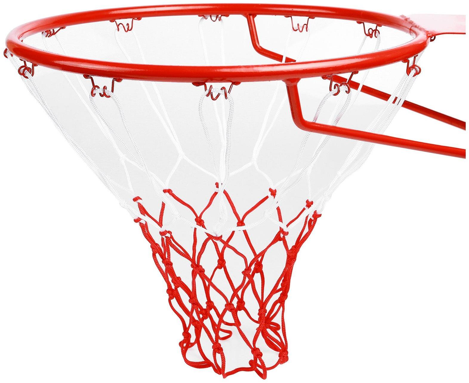 Сетка баскетбольная, 50 см, нить 3 мм, двухцветная, (2 шт)