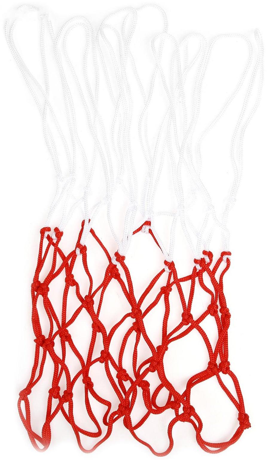 Сетка баскетбольная, 50 см, нить 3 мм, двухцветная, (2 шт)