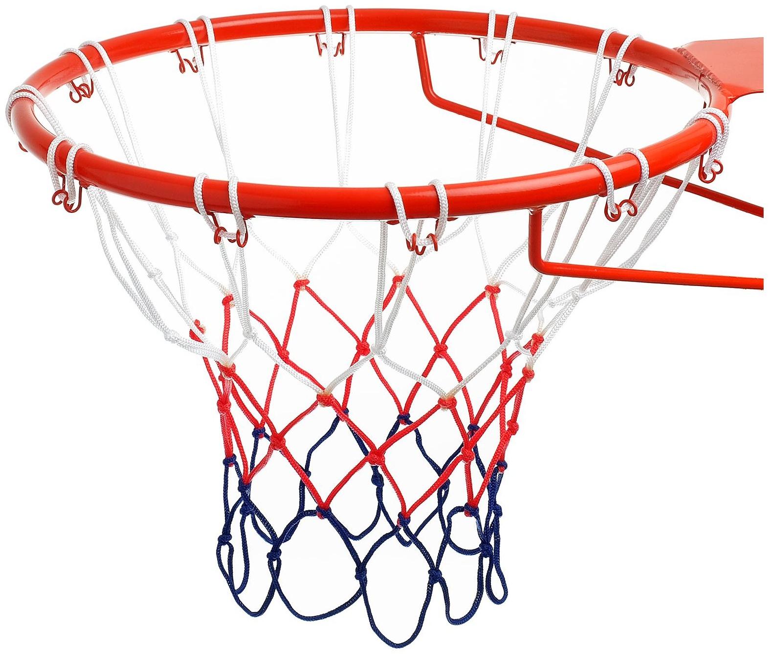 Сетка баскетбольная, 50 см, нить 3 мм, триколор, (2 шт)