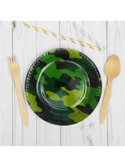 Тарелка бумажная «Камуфляж», 17 см, 6 шт.