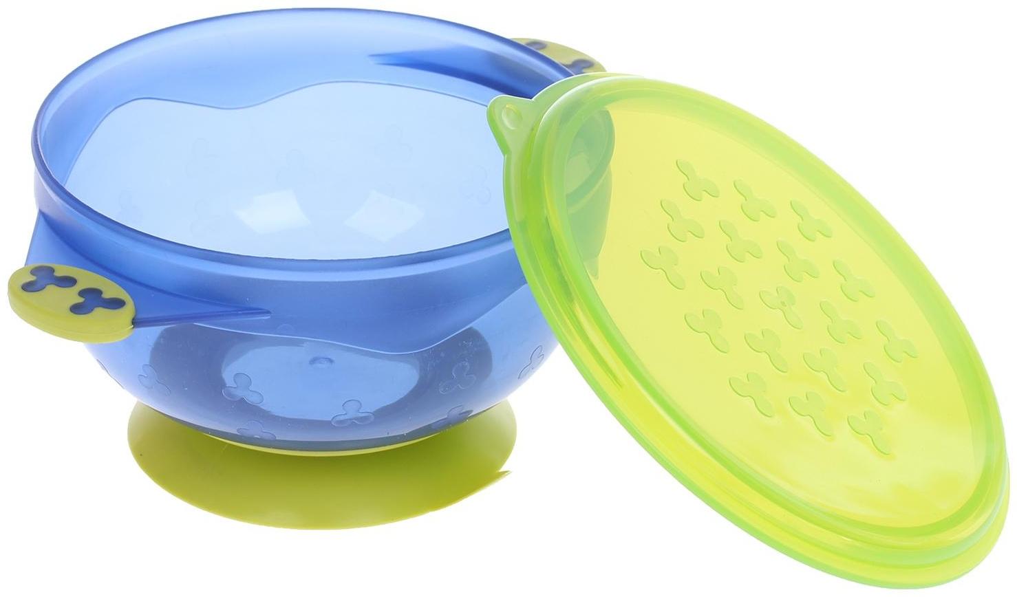 Набор детской посуды для кормления/хранения: миски на присоске, 3 шт.,150, 250, 350 мл. с крашками, от 5 мес.