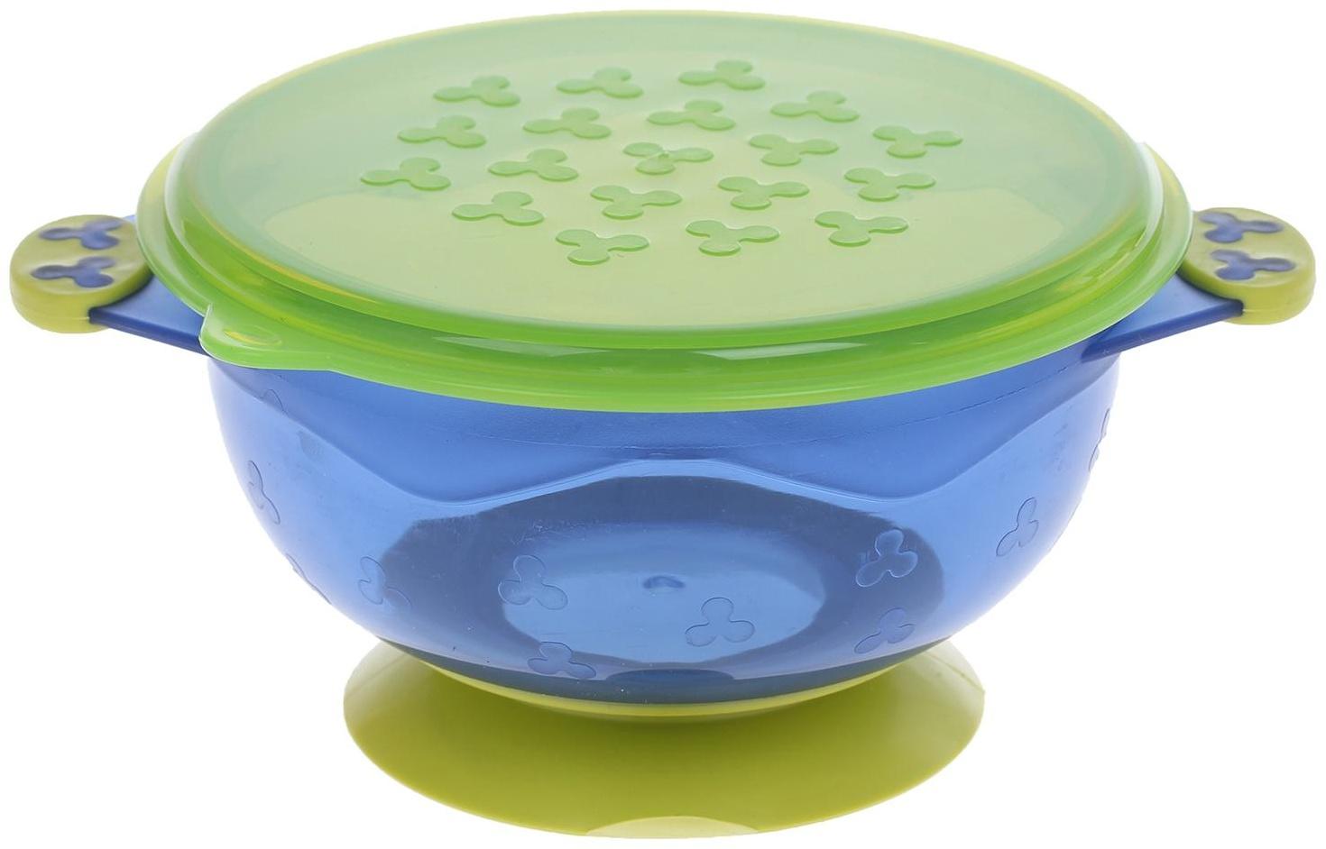 Набор детской посуды для кормления/хранения: миски на присоске, 3 шт.,150, 250, 350 мл. с крашками, от 5 мес.
