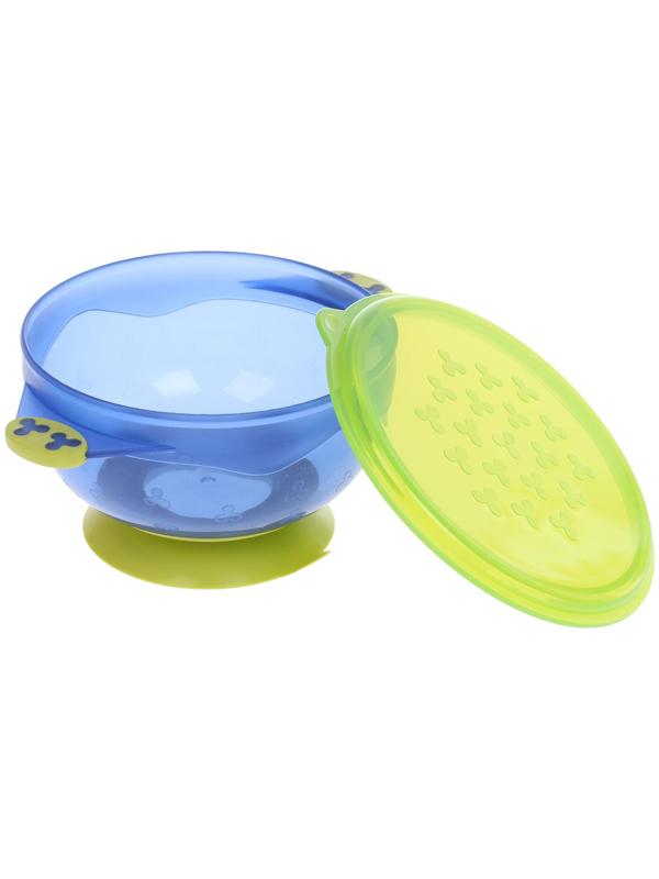 Набор детской посуды для кормления/хранения: миски на присоске, 3 шт.,150, 250, 350 мл. с крашками, от 5 мес.