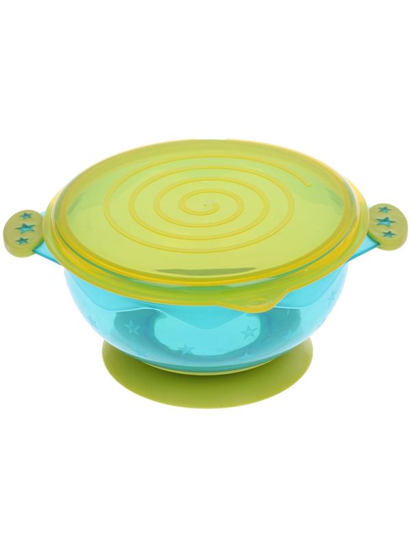 Набор детской посуды для кормления/хранения: миски на присоске, 3 шт.,150, 250, 350 мл. с крашками, от 5 мес.