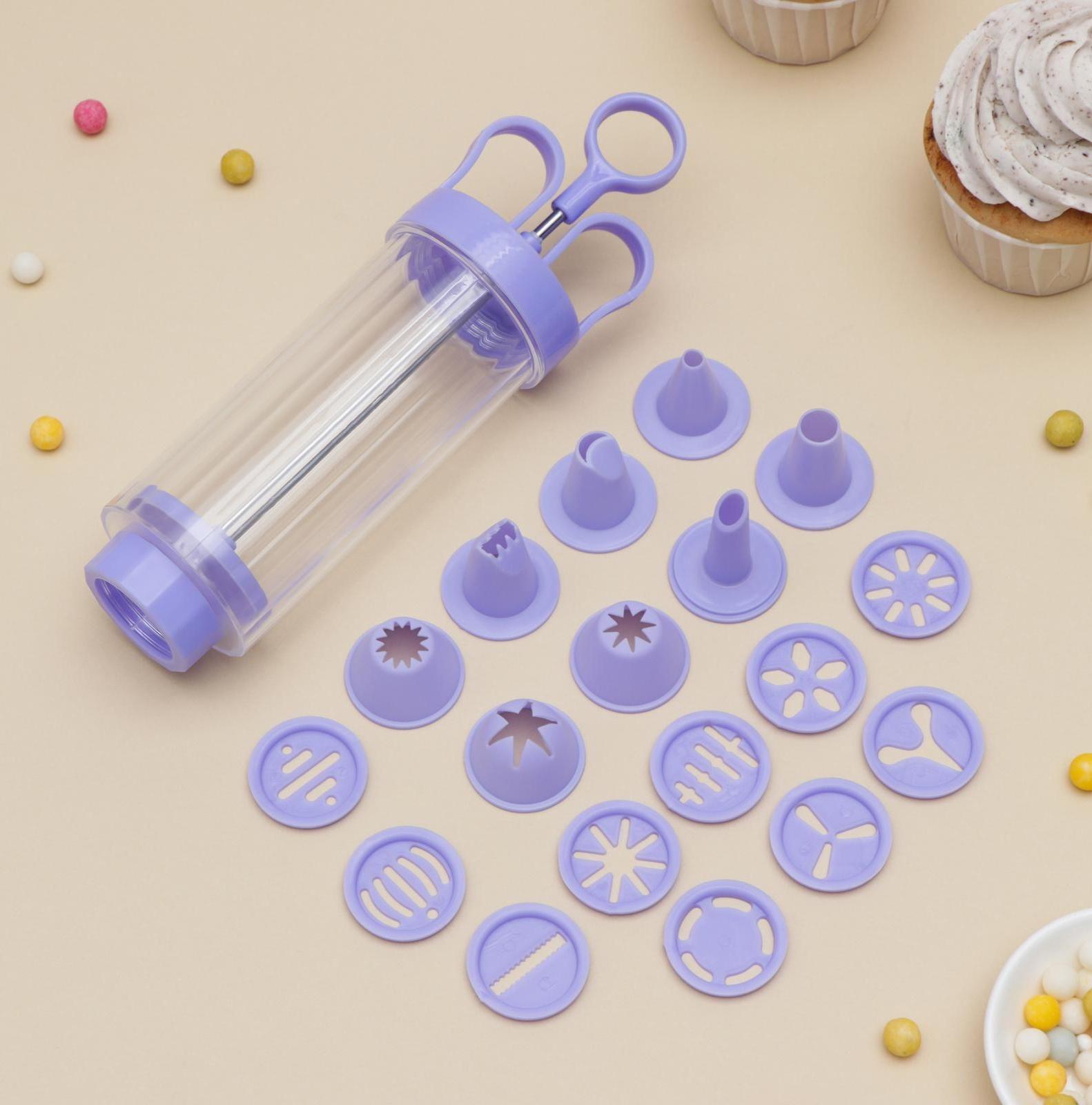 Шприц кондитерский, 18 насадок, 23×6,5×6 см