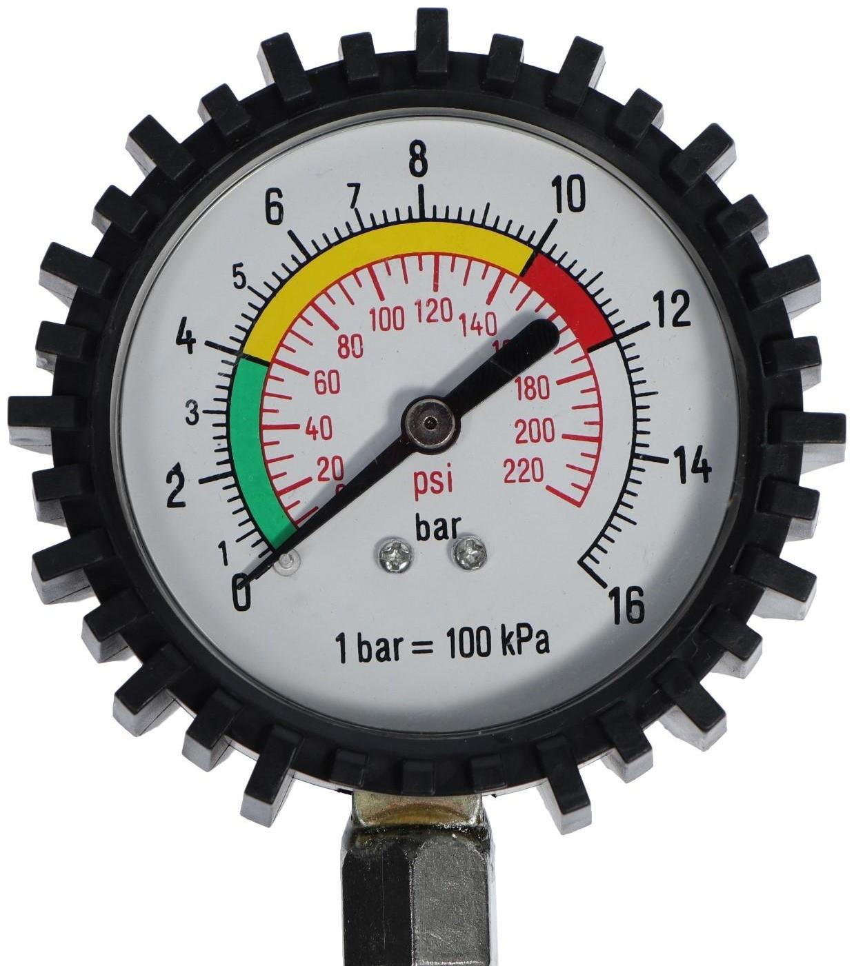 Манометр шинный для легковых и грузовых автомобилей, двустороннее соединение, МИКС