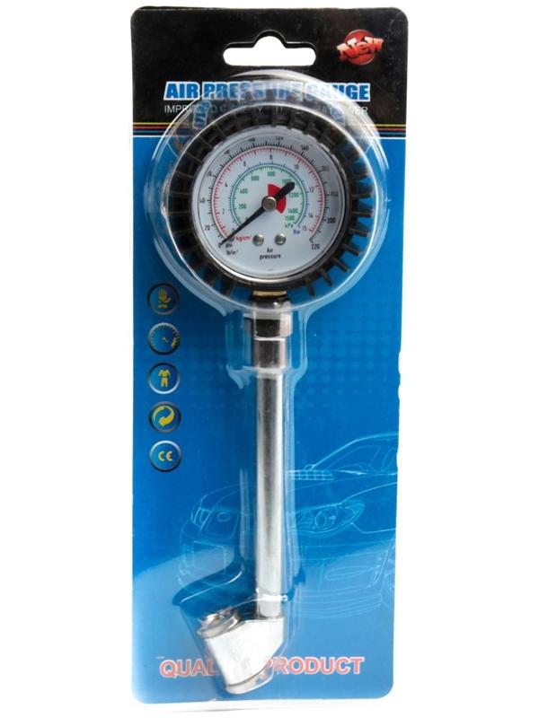 Манометр шинный для легковых и грузовых автомобилей, двустороннее соединение, МИКС