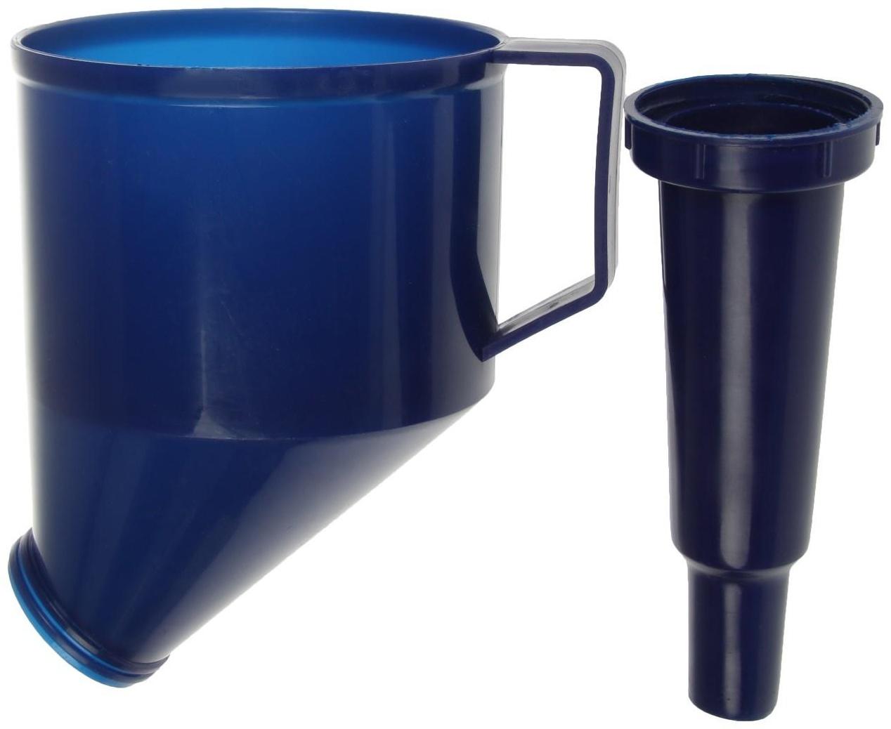 Воронка заливная с угловым носиком, с сеткой, разборная, диаметр 123 мм, длина 325 мм, МИКС