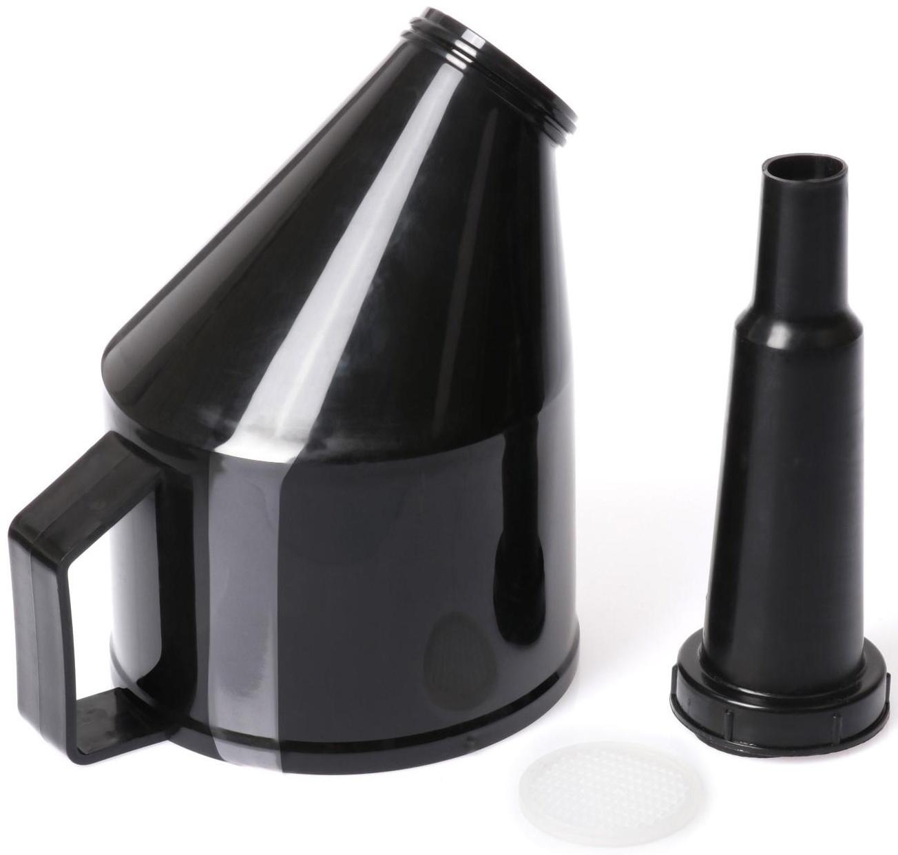 Воронка заливная с угловым носиком, с сеткой, разборная, диаметр 123 мм, длина 325 мм, МИКС