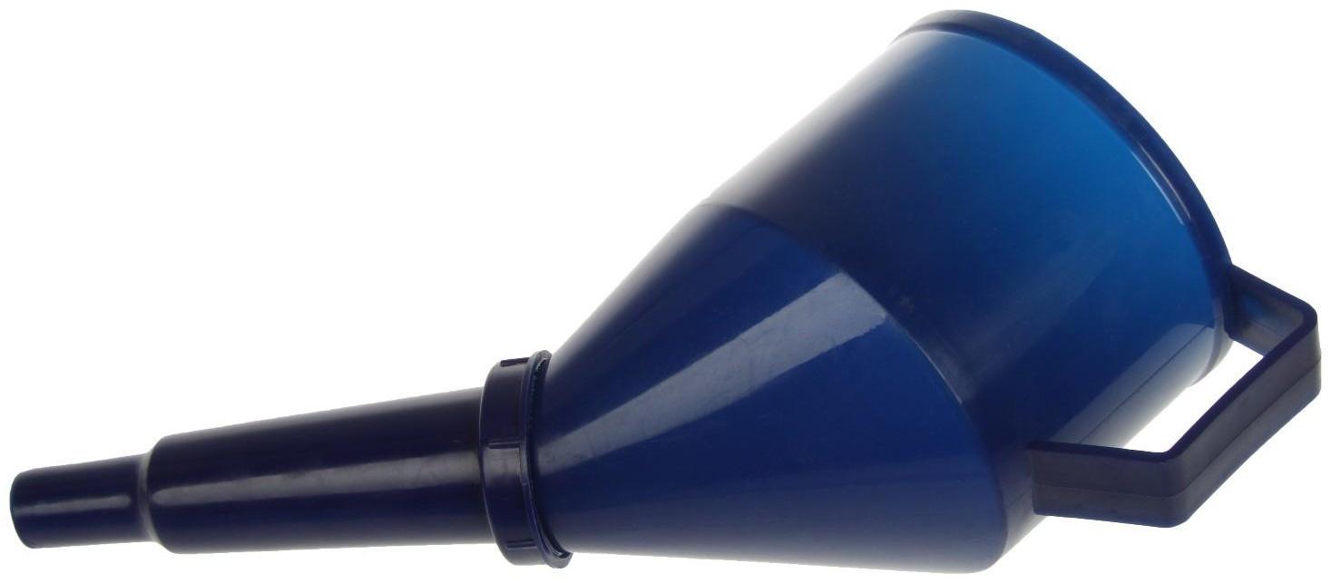 Воронка заливная с угловым носиком, с сеткой, разборная, диаметр 123 мм, длина 325 мм, МИКС