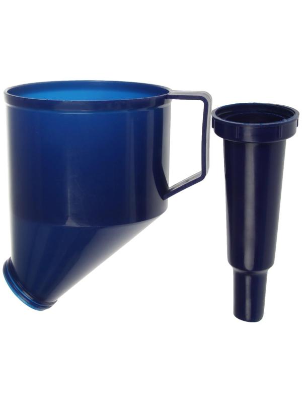 Воронка заливная с угловым носиком, с сеткой, разборная, диаметр 123 мм, длина 325 мм, МИКС