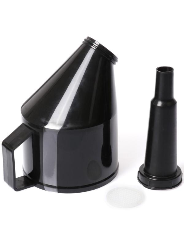 Воронка заливная с угловым носиком, с сеткой, разборная, диаметр 123 мм, длина 325 мм, МИКС