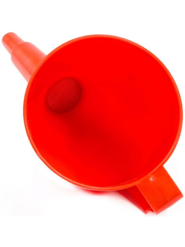 Воронка заливная с угловым носиком, с сеткой, разборная, диаметр 123 мм, длина 325 мм, МИКС