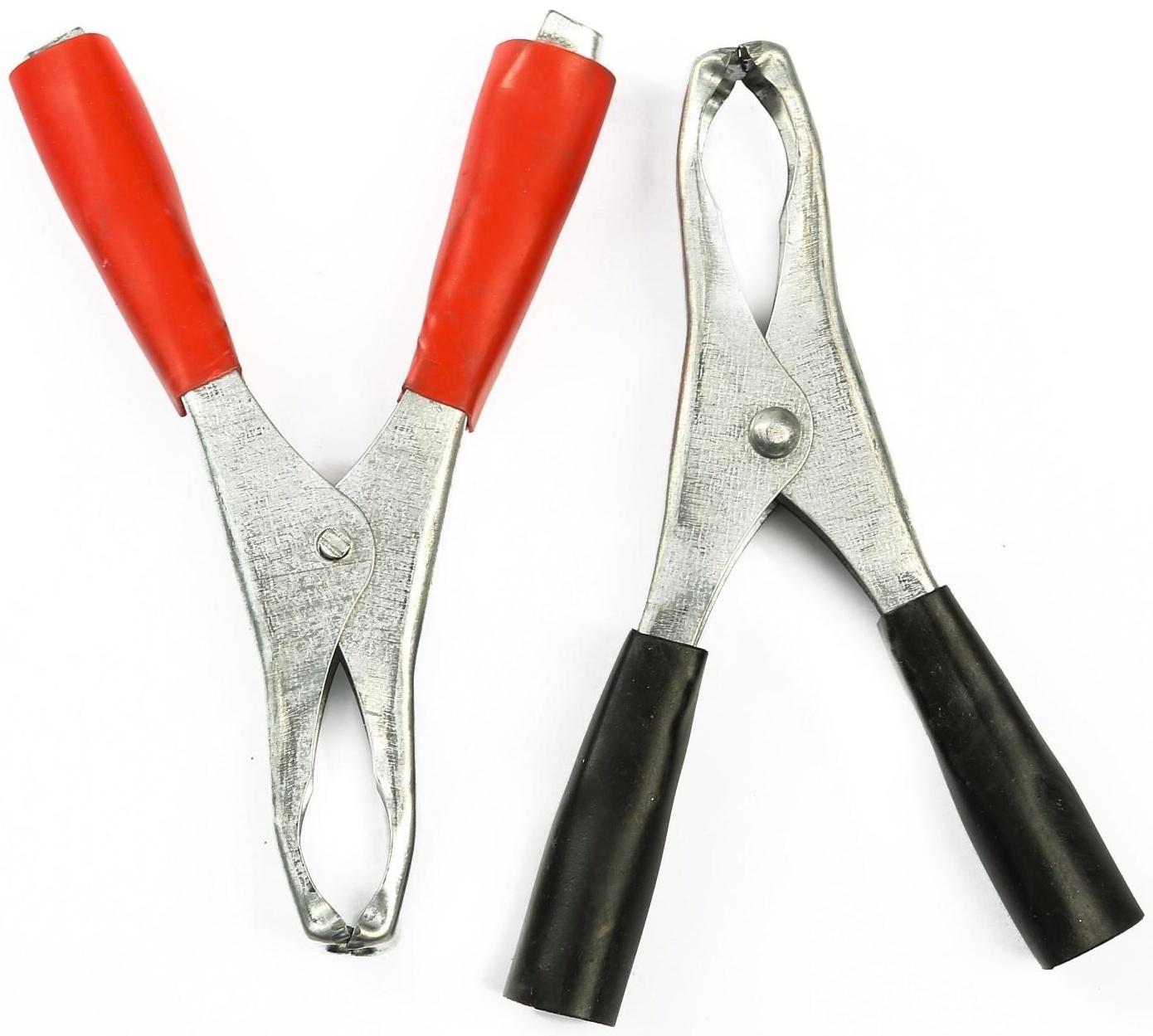 Зажимы-крокодилы для пусковых проводов, 50 А, 98 мм, набор 2 шт