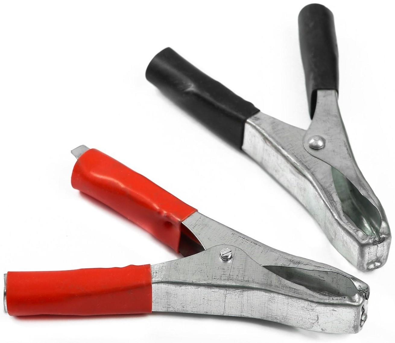 Зажимы-крокодилы для пусковых проводов, 50 А, 98 мм, набор 2 шт