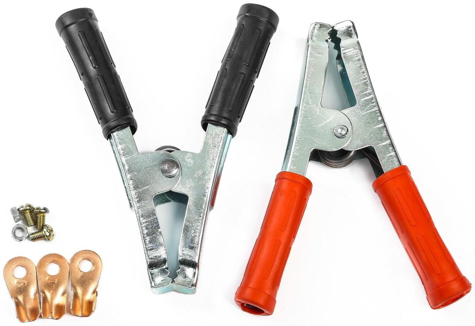 Зажимы-крокодилы для пусковых проводов, 500 А, 160 мм, набор 2 шт