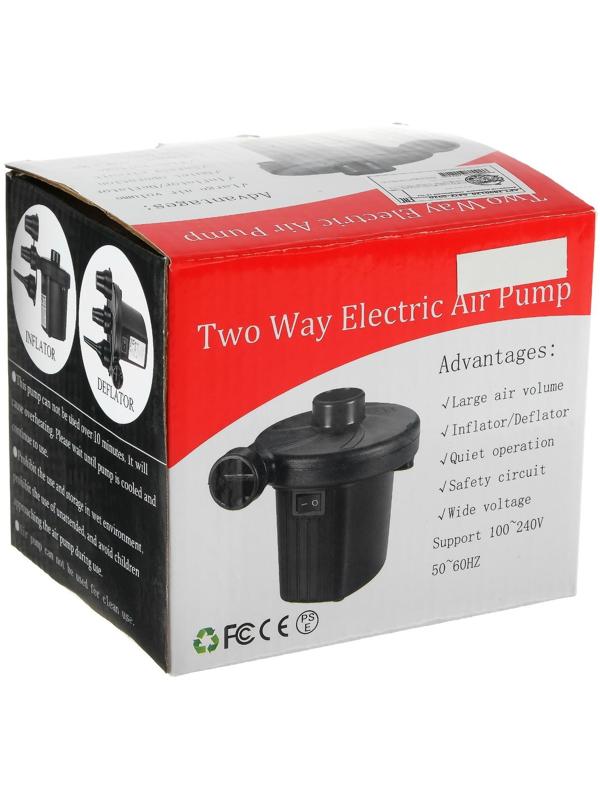 Насос электрический 12 В, 75 Вт, от прикуривателя, 3 насадки