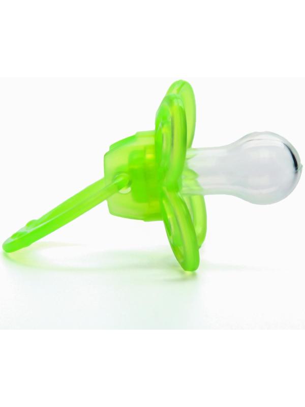 Пустышка классическая, силикон, от 0 - 3 мес., с колпачком «Бабочка», цвет зелёный
