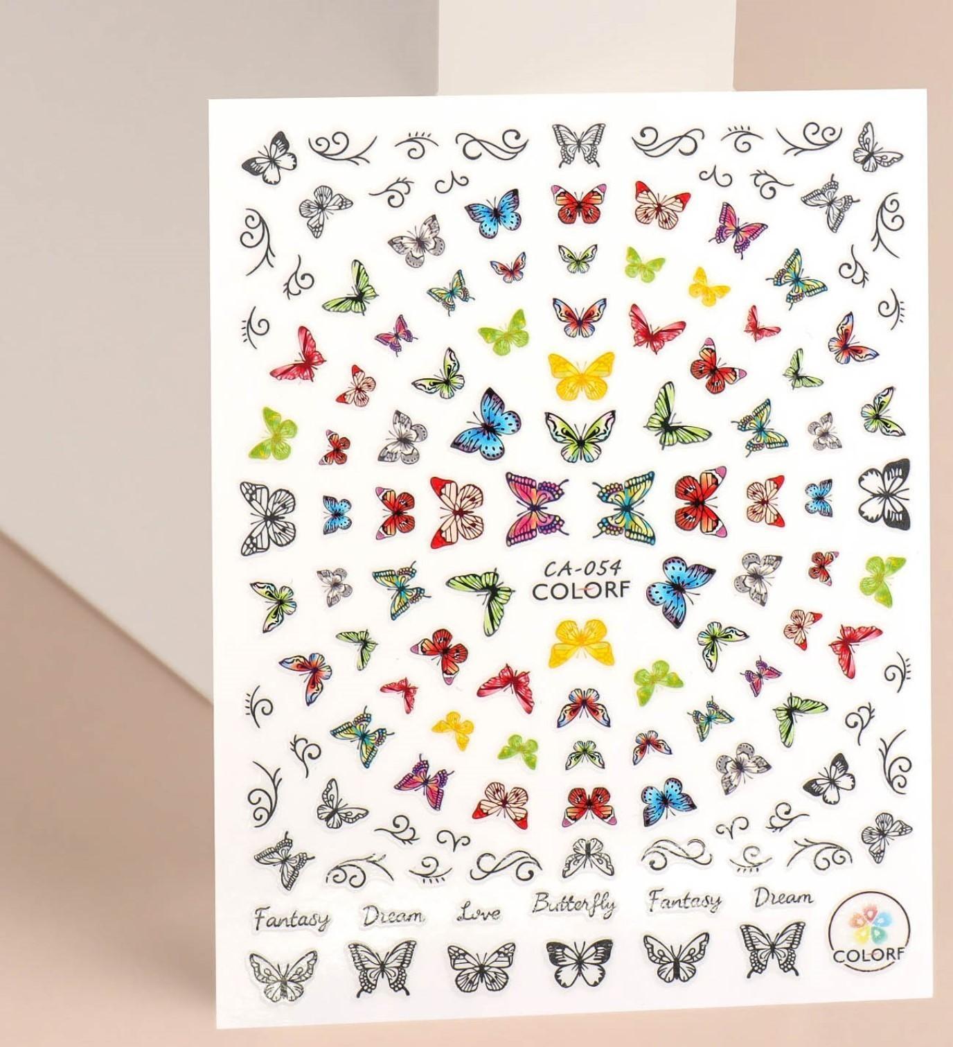 Наклейки для ногтей «Бабочки»