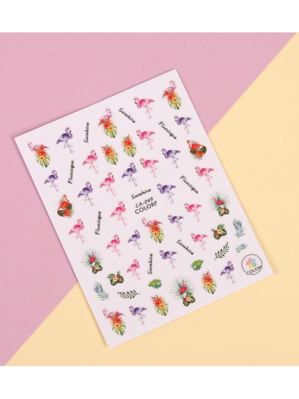 Наклейки для ногтей «Фламинго»