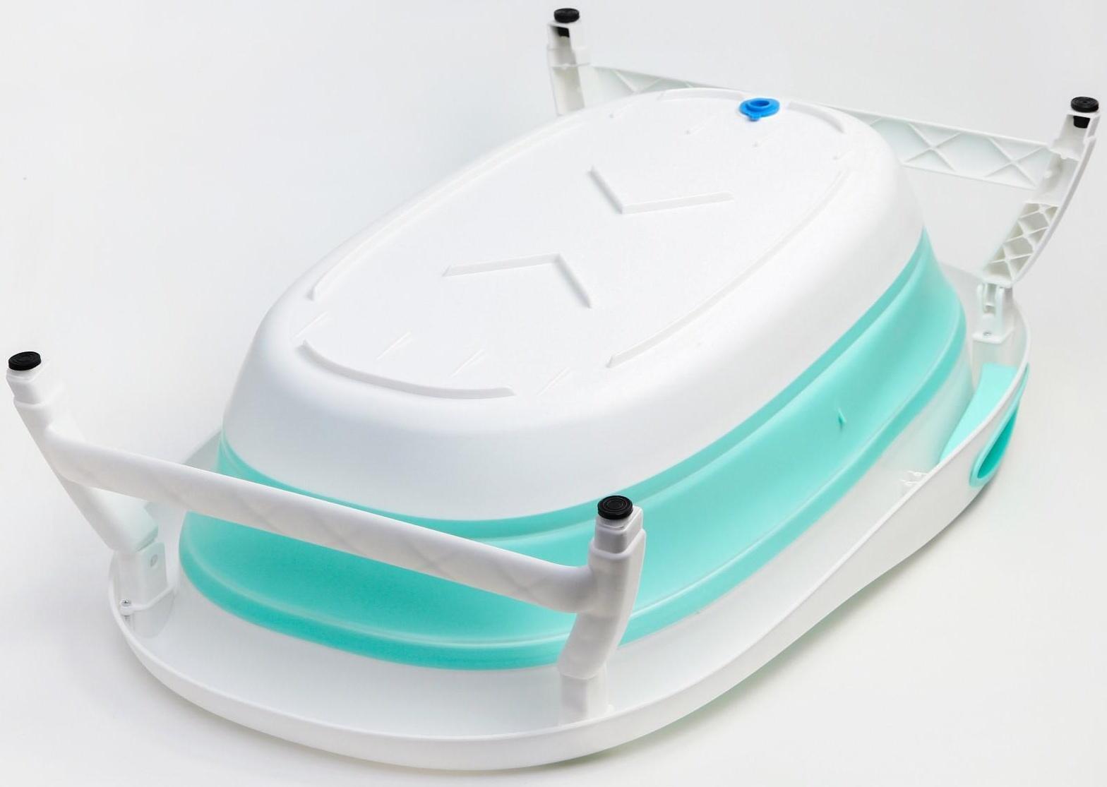 Ванночка детская складная, цвет бирюзовый