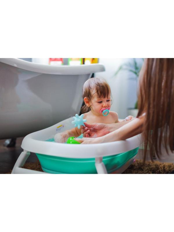 Ванночка детская складная, цвет бирюзовый