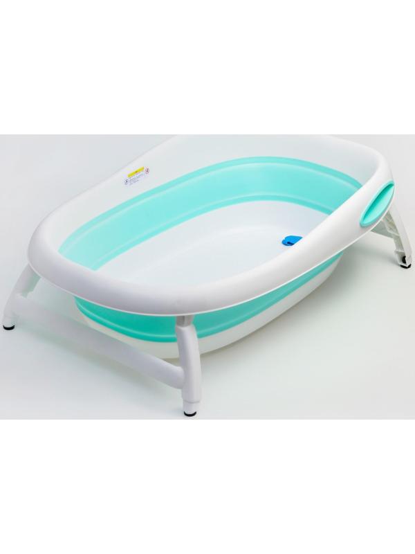 Ванночка детская складная, цвет бирюзовый