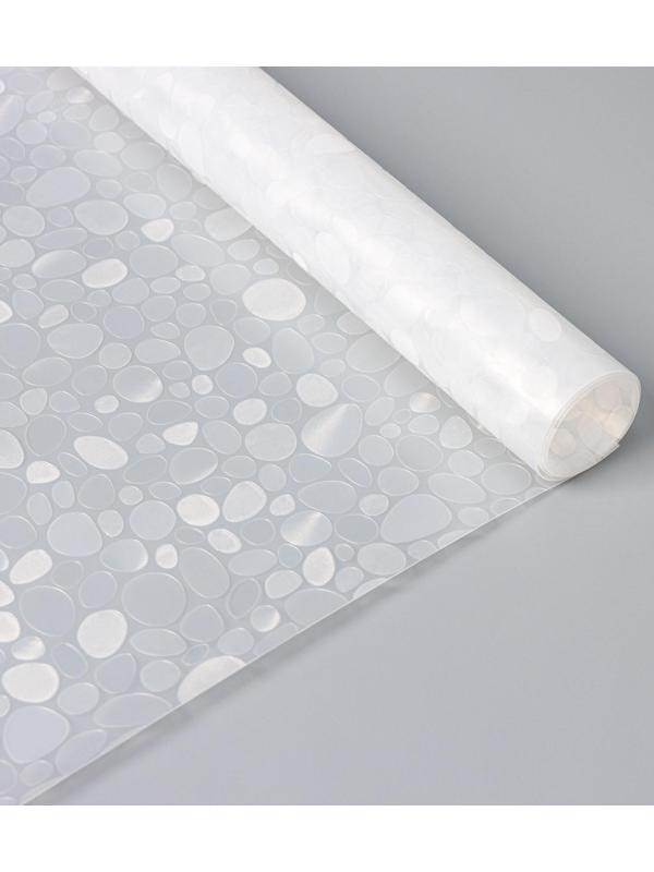 Коврик противоскользящий Доляна «Галька», 45×90 см, цвет прозрачный