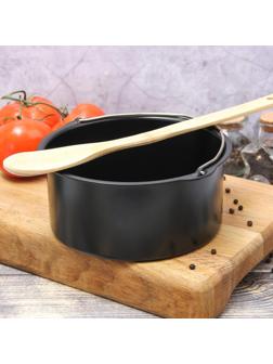 Котелок «Жаклин», 1,2 л, антипригарное покрытие, цвет чёрный