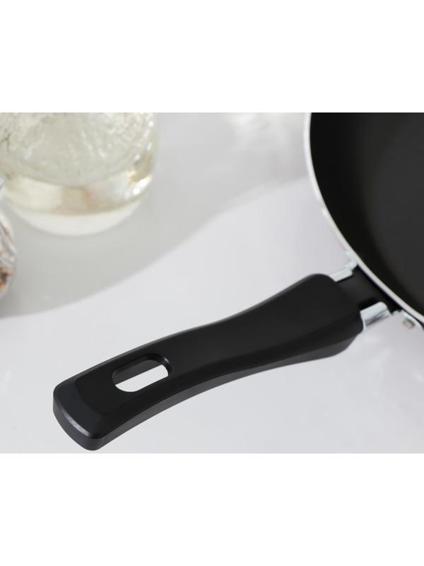 Сковорода Prosto, d=24 см, пластиковая ручка, антипригарное покрытие, цвет бордовый