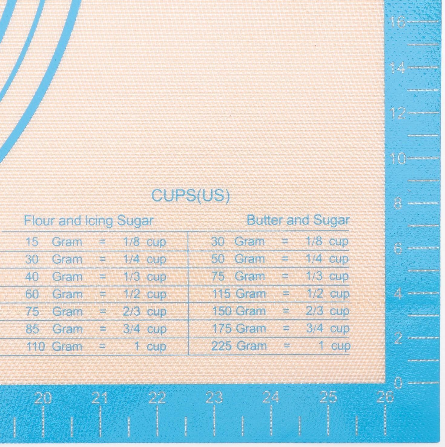 Коврик армированный с разлиновкой силиконовый, 71×50,5 см