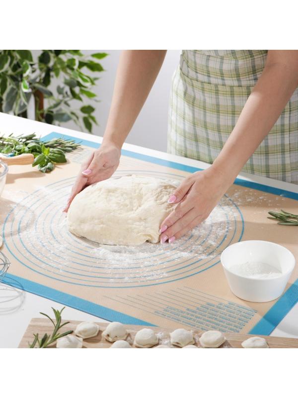 Коврик армированный с разлиновкой силиконовый, 71×50,5 см