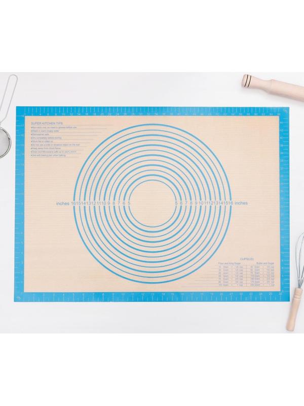 Коврик армированный с разлиновкой силиконовый, 71×50,5 см