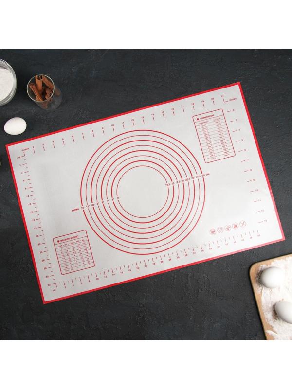 Коврик армированный с разлиновкой силиконовый Доляна, 40×60 см