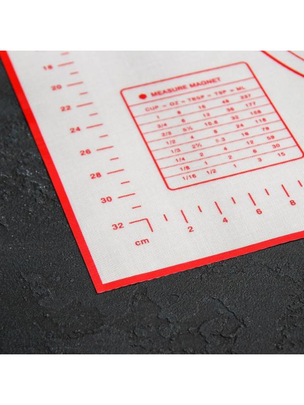 Коврик армированный с разлиновкой силиконовый Доляна, 40×60 см