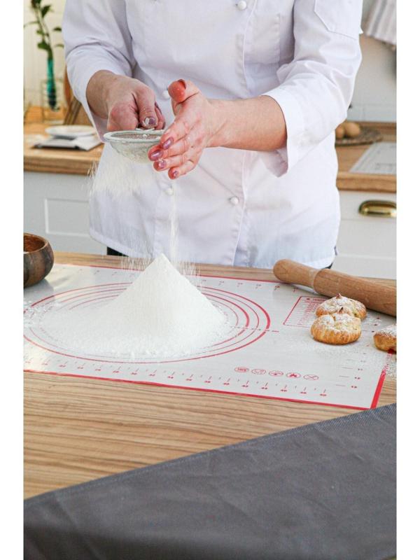 Коврик армированный с разлиновкой силиконовый Доляна, 40×60 см