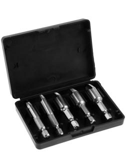 Набор экстракторов ТУНДРА, 5 шт., левая резьба, шестигранный хвостовик